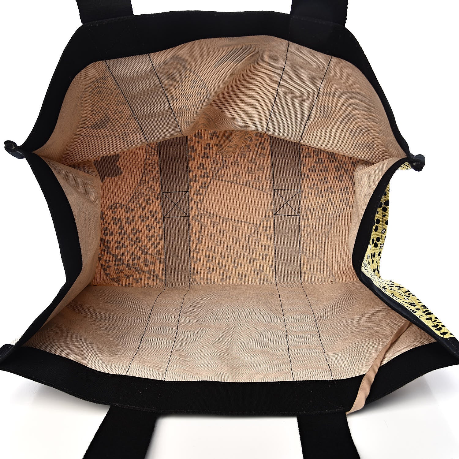 Hermes Cotton Canvas Leopard Beach Bag 6 of 11