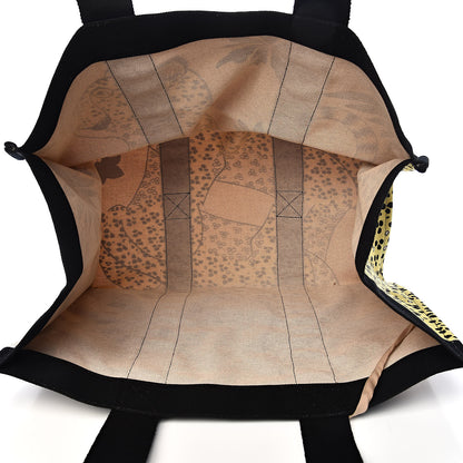 Hermes Cotton Canvas Leopard Beach Bag 6 of 11