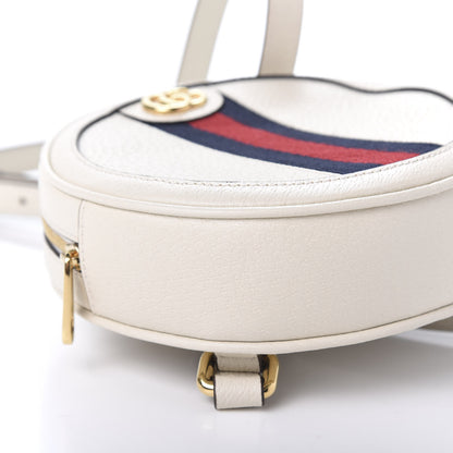 Gucci Textured Calfskin Web Mini Ophidia Round Backpack Mystic White 5 of 10