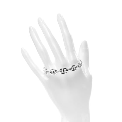 Hermes Sterling Silver MM Chaine d'Ancre Enchainee Cuff Bracelet ST 2 of 4