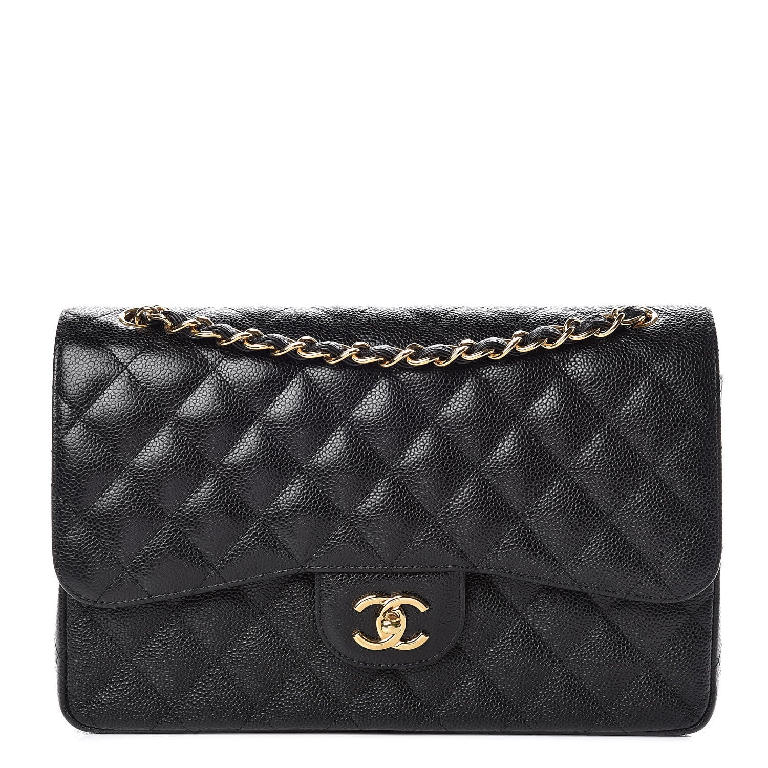 Chanel Caviar Quilted Jumbo Double Flap Black 1 of 11