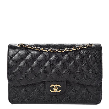 Chanel Caviar Quilted Jumbo Double Flap Black 1 of 11