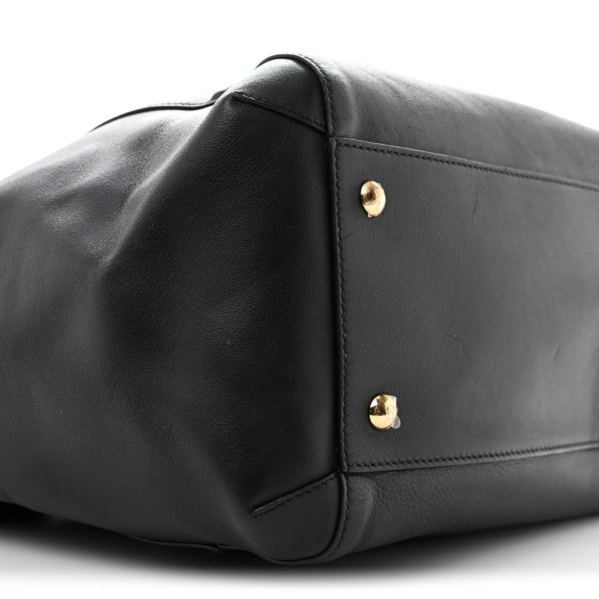 Vitello Grace King Karligraphy Chain Bucket Bag  Black Bisquit
