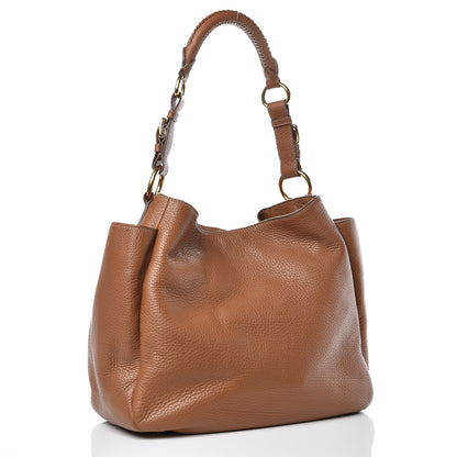 Prada Vitello Daino Side Pocket Hobo Cuoio 3 of 12