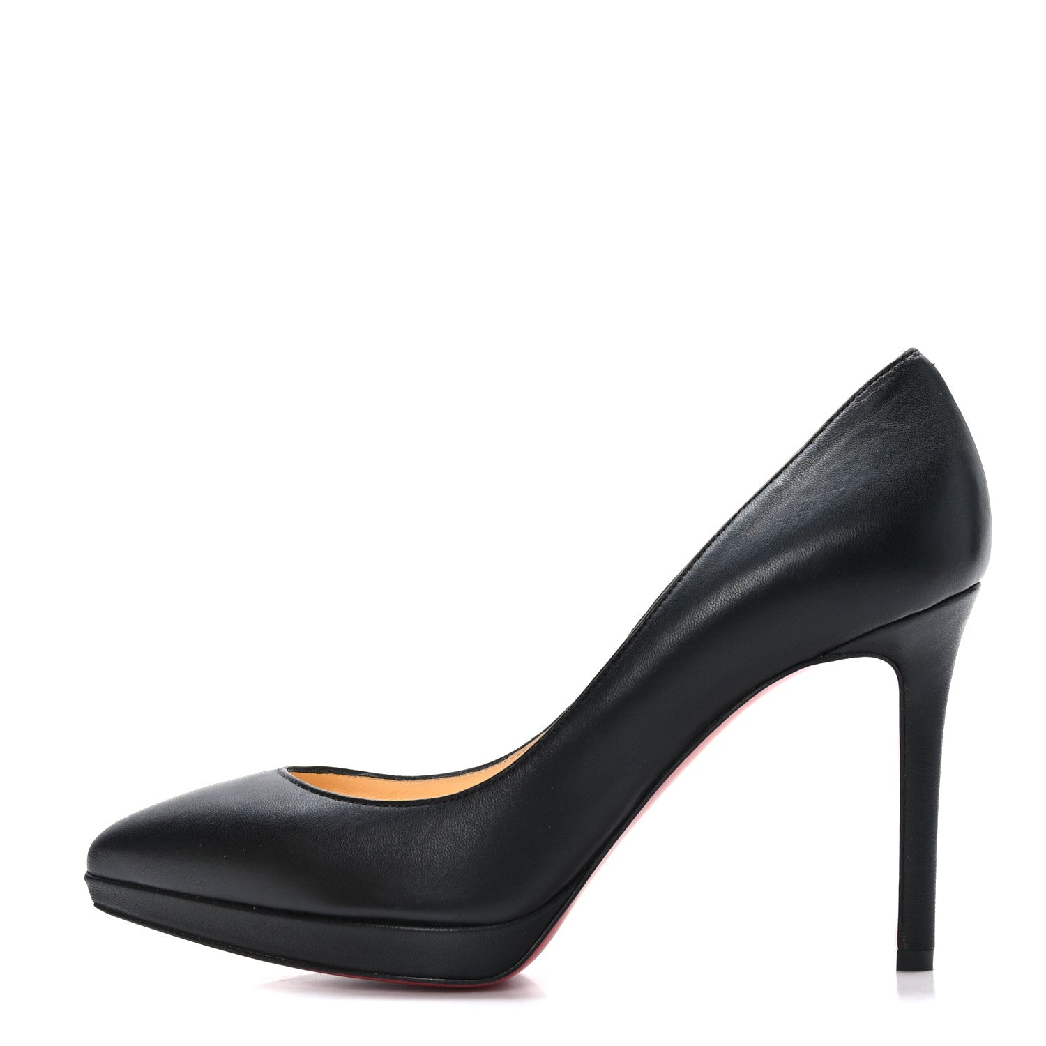 Christian Louboutin Shiny Nappa Pigalle Plato 100 Pumps 36.5 Black 1 of 7