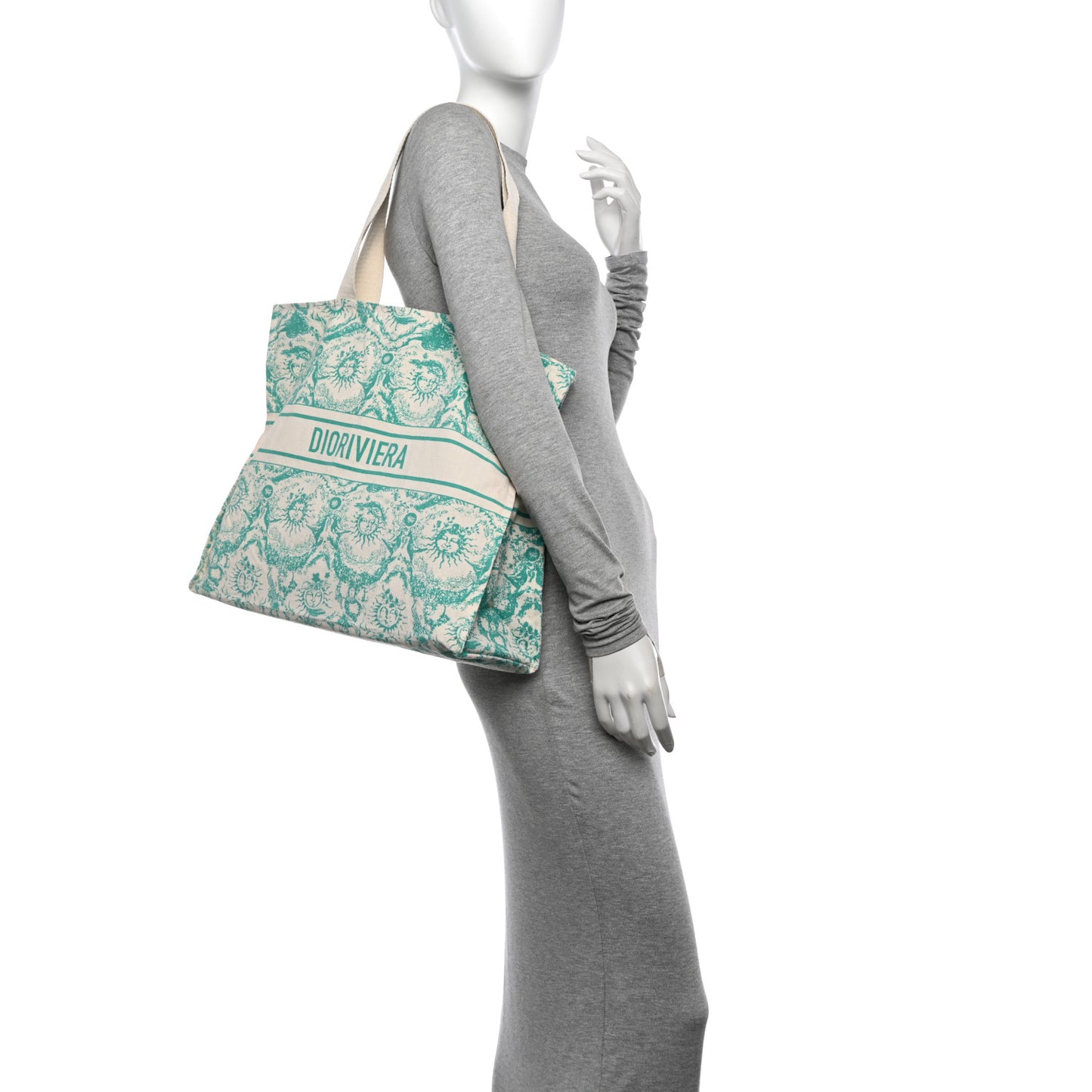 Canvas Dioriviera Toile de Jouy Soleil Tote Aquamarina