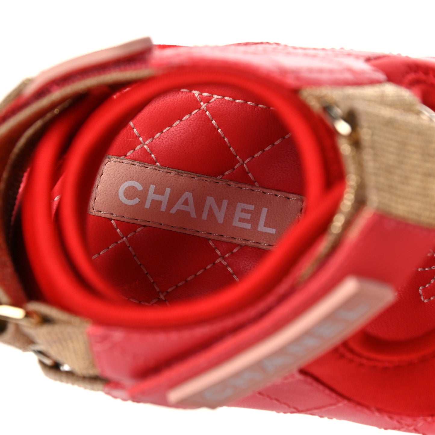 Goatskin Fabric Gladiator Sandals 36.5 Dark Red Light Pink