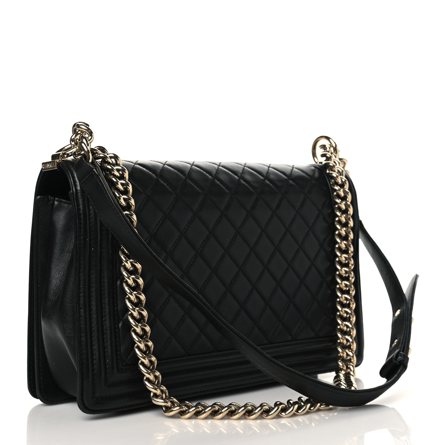 Chanel Lambskin Quilted New Medium Boy Flap Black 2 of 11
