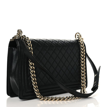 Chanel Lambskin Quilted New Medium Boy Flap Black 2 of 11