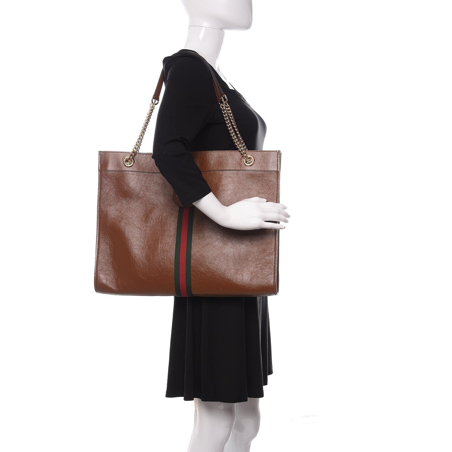 Gucci Calfskin Large Rajah Chain Tote Cuir 2 of 9
