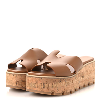 Hermes Calfskin Cork Eze 30 Sandals 37 Naturel 4 of 11