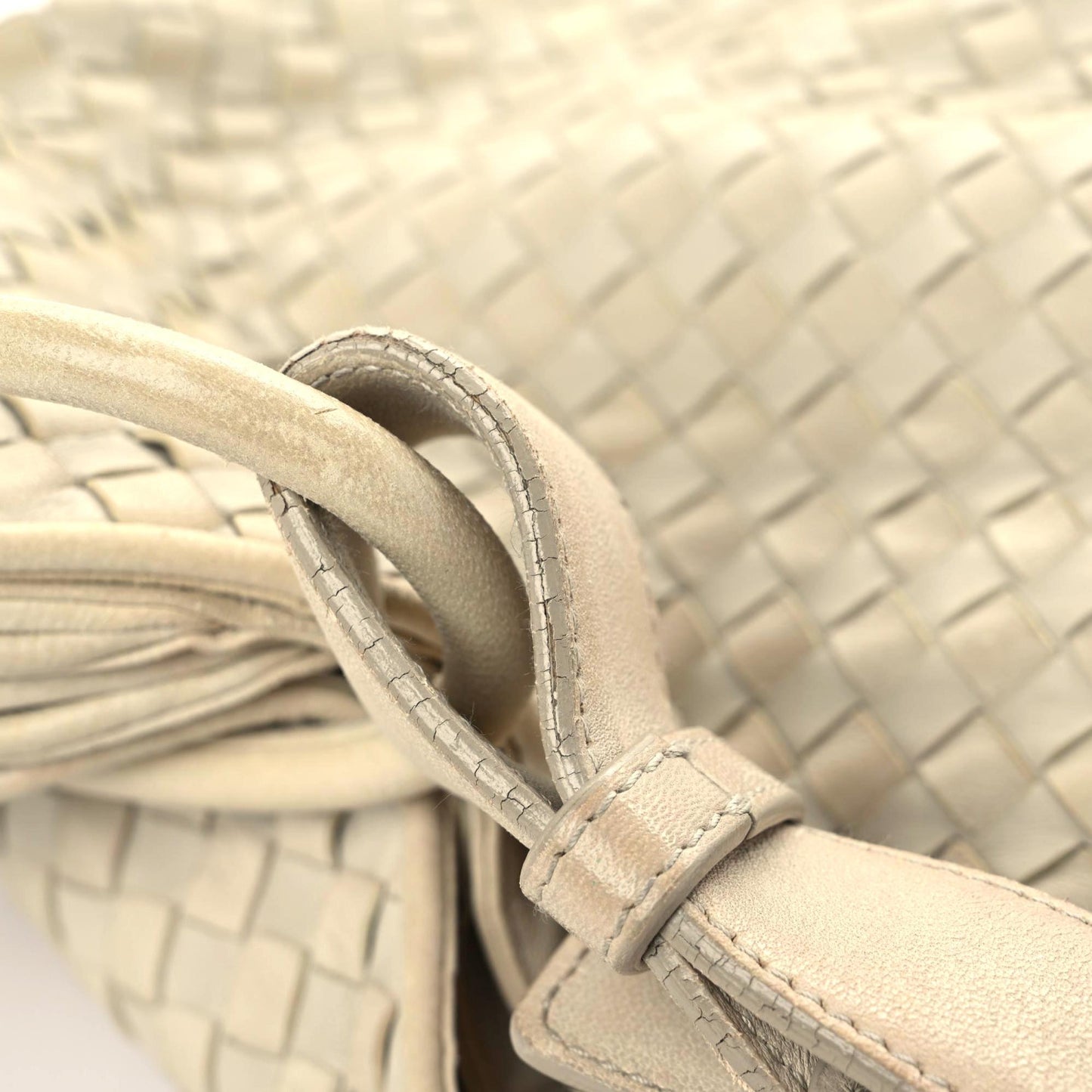 Nappa Intrecciato Duette Shoulder Bag Marmo