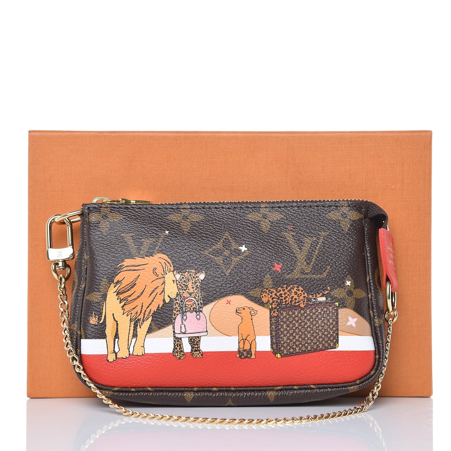 Monogram 2018 Christmas Animation Mini Cats Pochette Accessories