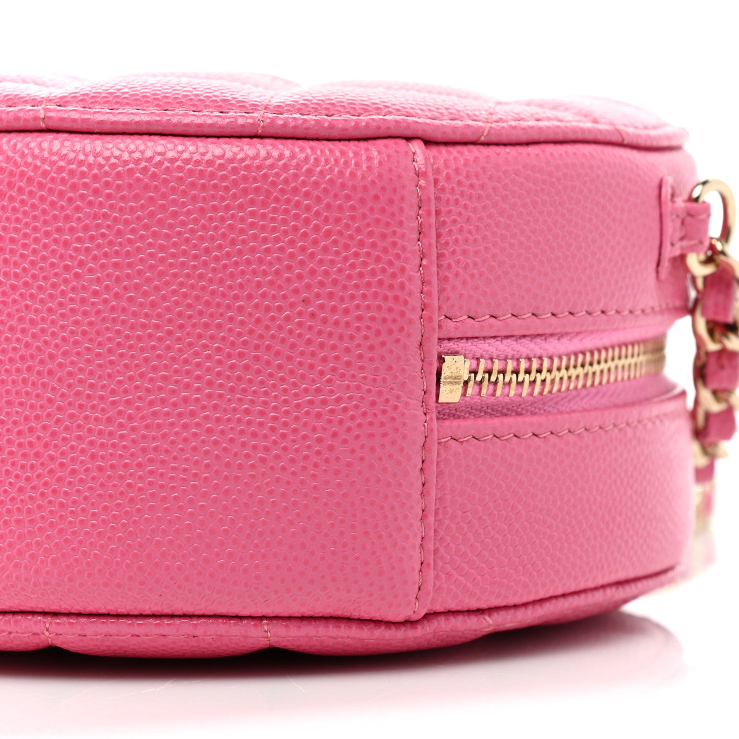 Chanel Caviar Quilted Round Clutch With Chain Pink 8 of 9
