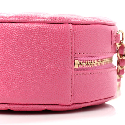 Chanel Caviar Quilted Round Clutch With Chain Pink 8 of 9