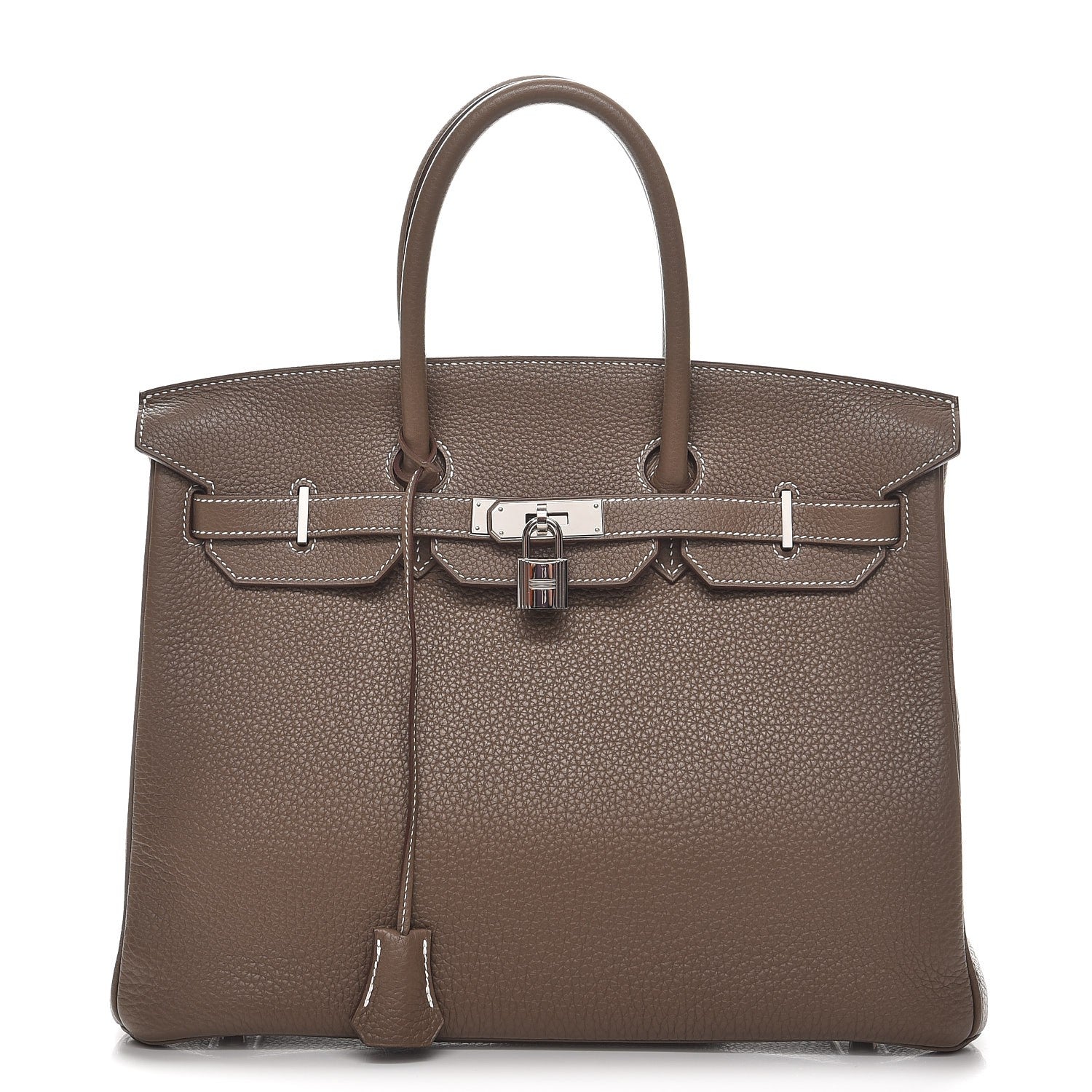 Hermes Taurillon Clemence Birkin 35 Etoupe 1 of 30