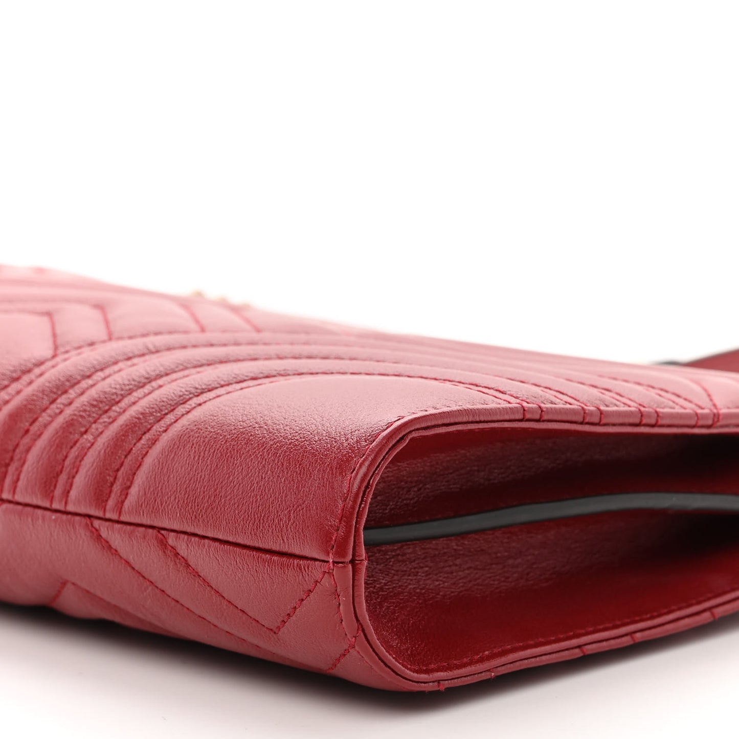 Azalea Calfskin Matelasse Heart Medium GG Marmont Slim Shoulder Bag Romantic Cerise