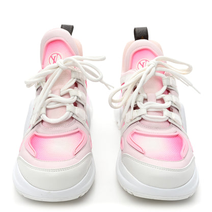 Louis Vuitton Calfskin Technical Nylon LV Archlight Sneaker 40 White Pink 2 of 9