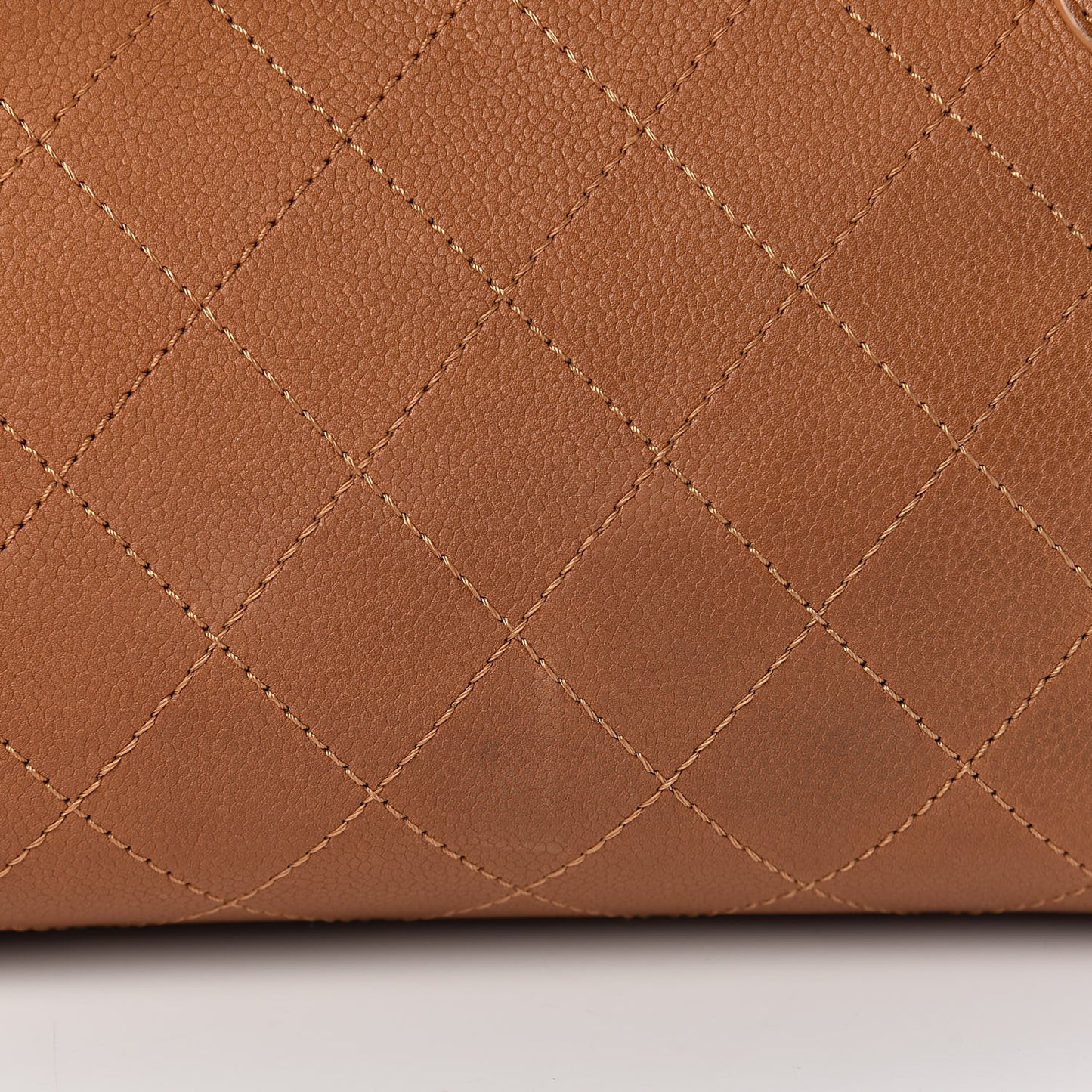 Grained Vegetal Calfskin Small Urban Shopping Tote Camel