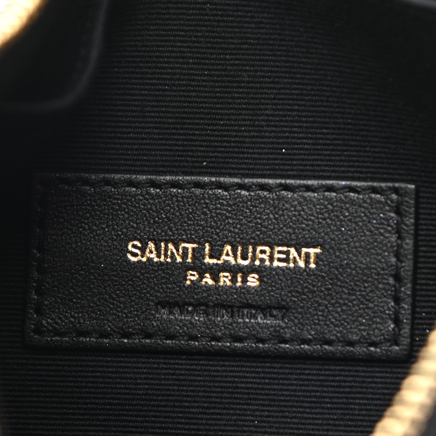 Saint Laurent Grain De Poudre Chevron Monogram Bill Pouch Black 6 of 9