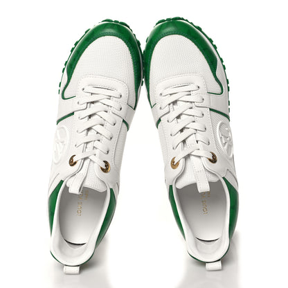 Louis Vuitton Calfskin Monogram Run Away Sneakers 37 White Green 2 of 9