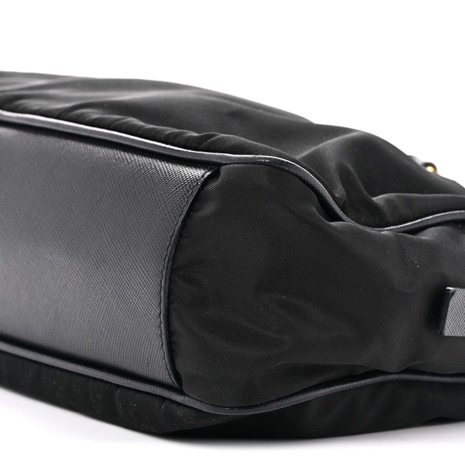 Prada Nylon Saffiano Small Top Handle Bag Black 9 of 14