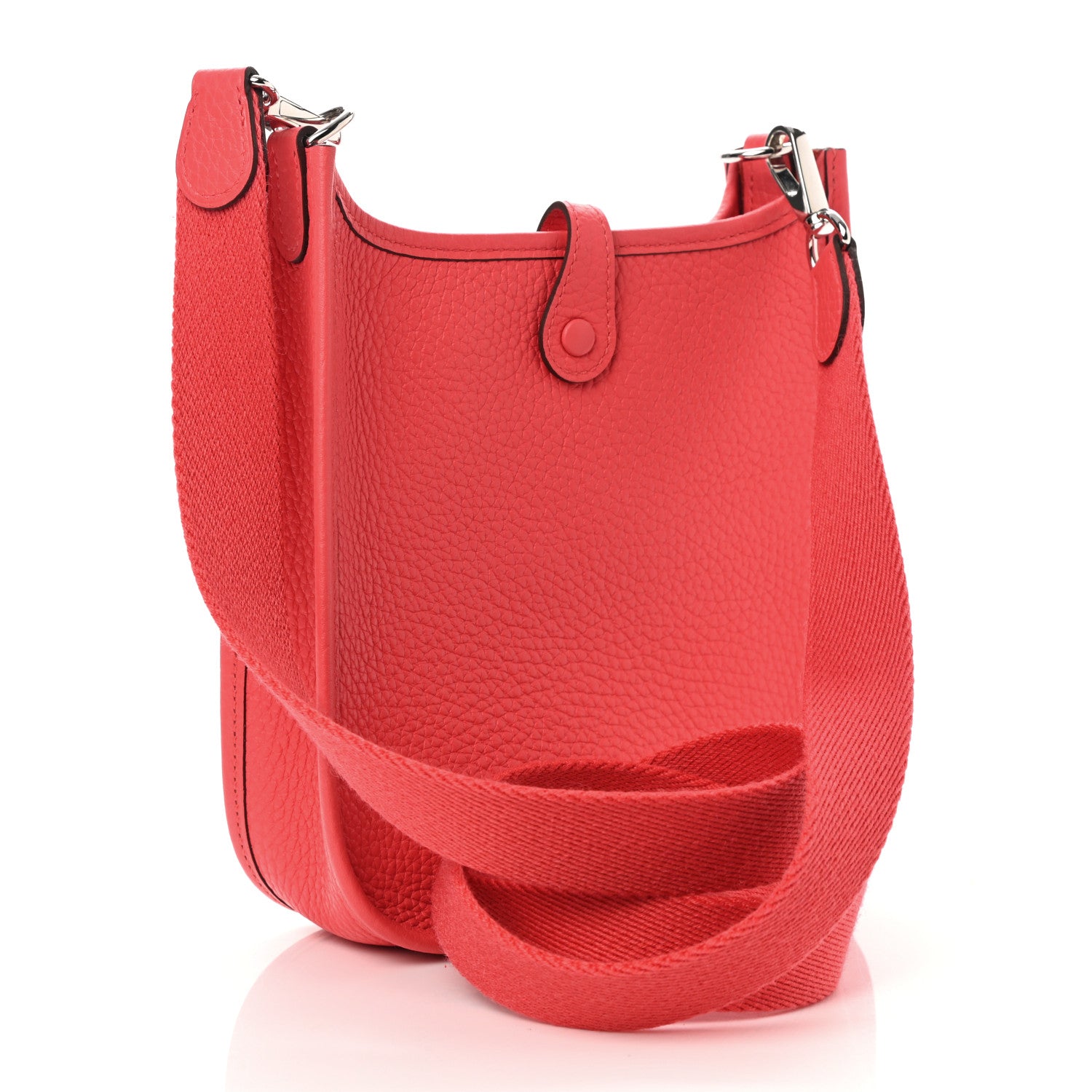 Hermes Taurillon Clemence Evelyne TPM Rouge Pivoine 2 of 8