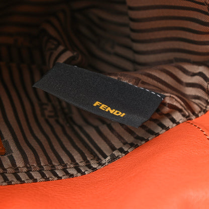 Fendi Vitello Flamingo Fendista Pouchette Crossbody Arancio 8 of 16