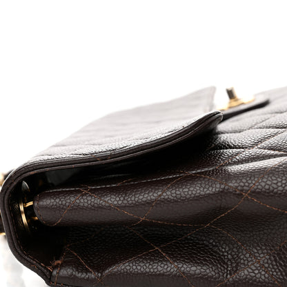 Chanel Caviar Quilted Jumbo Single Flap Brown 11 of 13