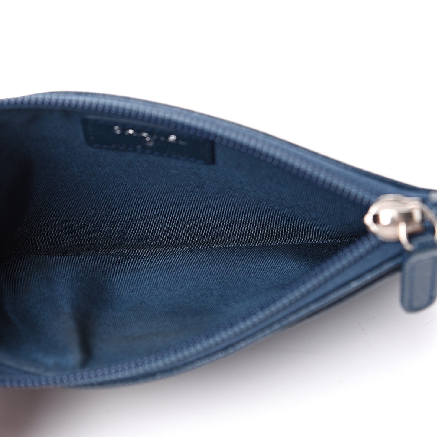 Caviar CC Button Zip Pouch Blue