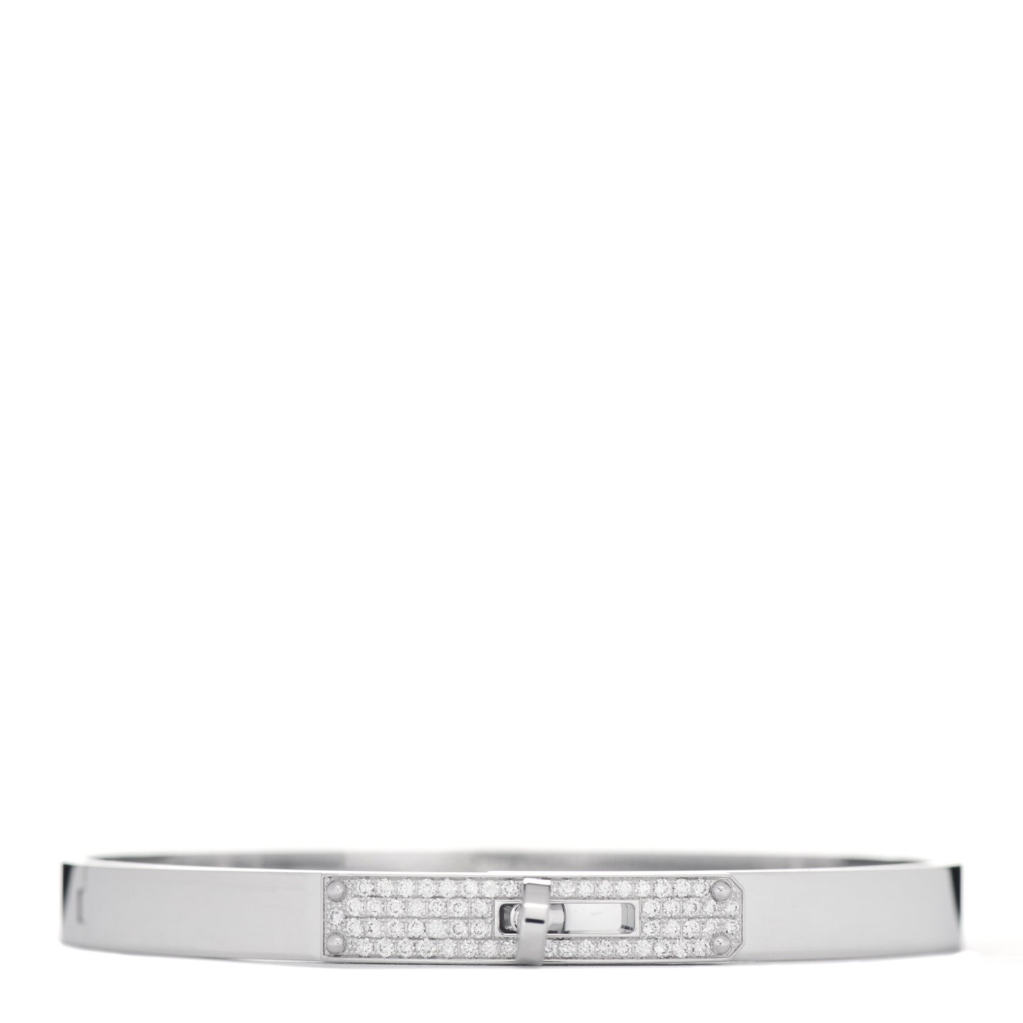 18K White Gold Diamond PM Kelly Pave Bracelet SH