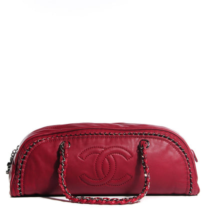 Chanel Smooth Calfskin Petit Luxe Ligne Bowler Red 1 of 7