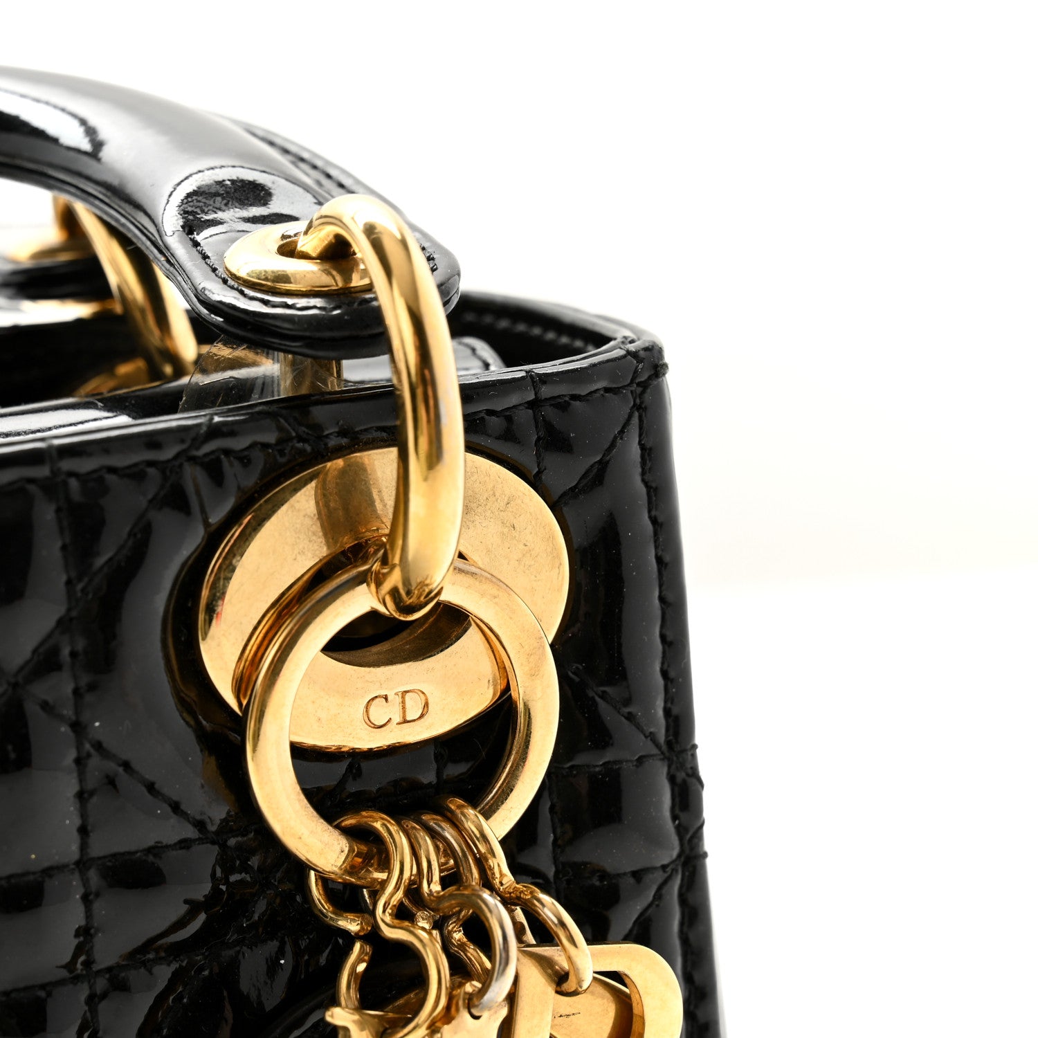 Christian Dior Patent Cannage Mini Lady Dior Black 11 of 12