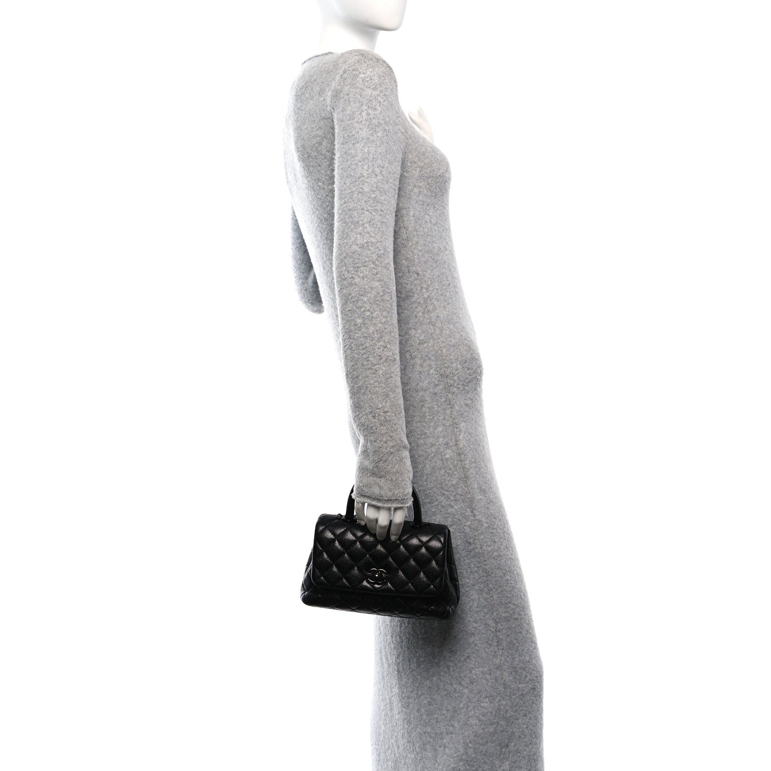 Chanel Caviar Quilted Mini Coco Handle Flap So Black 2 of 12