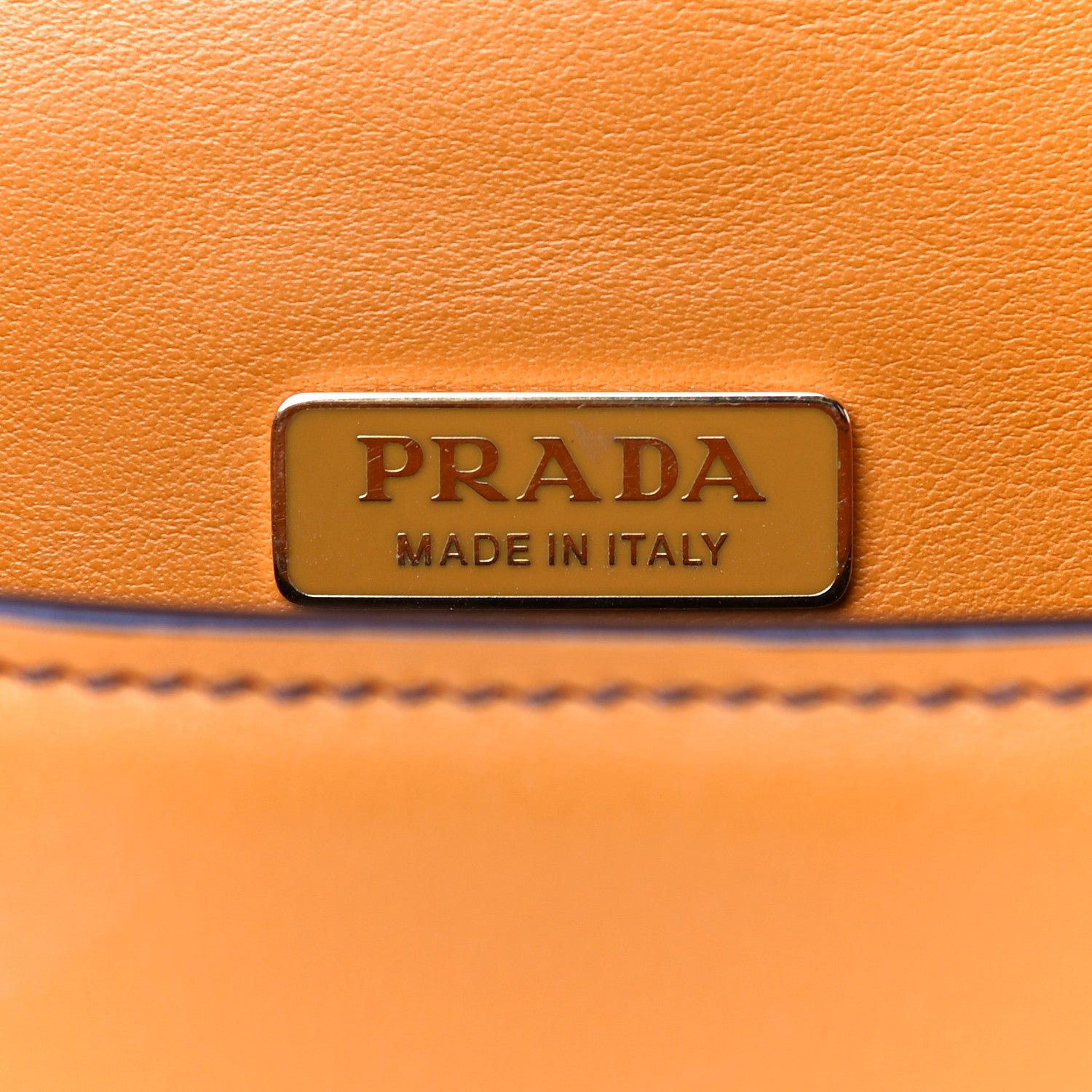 Prada City Calf Pionniere Saddle Bag Ocra Cocco 5 of 24