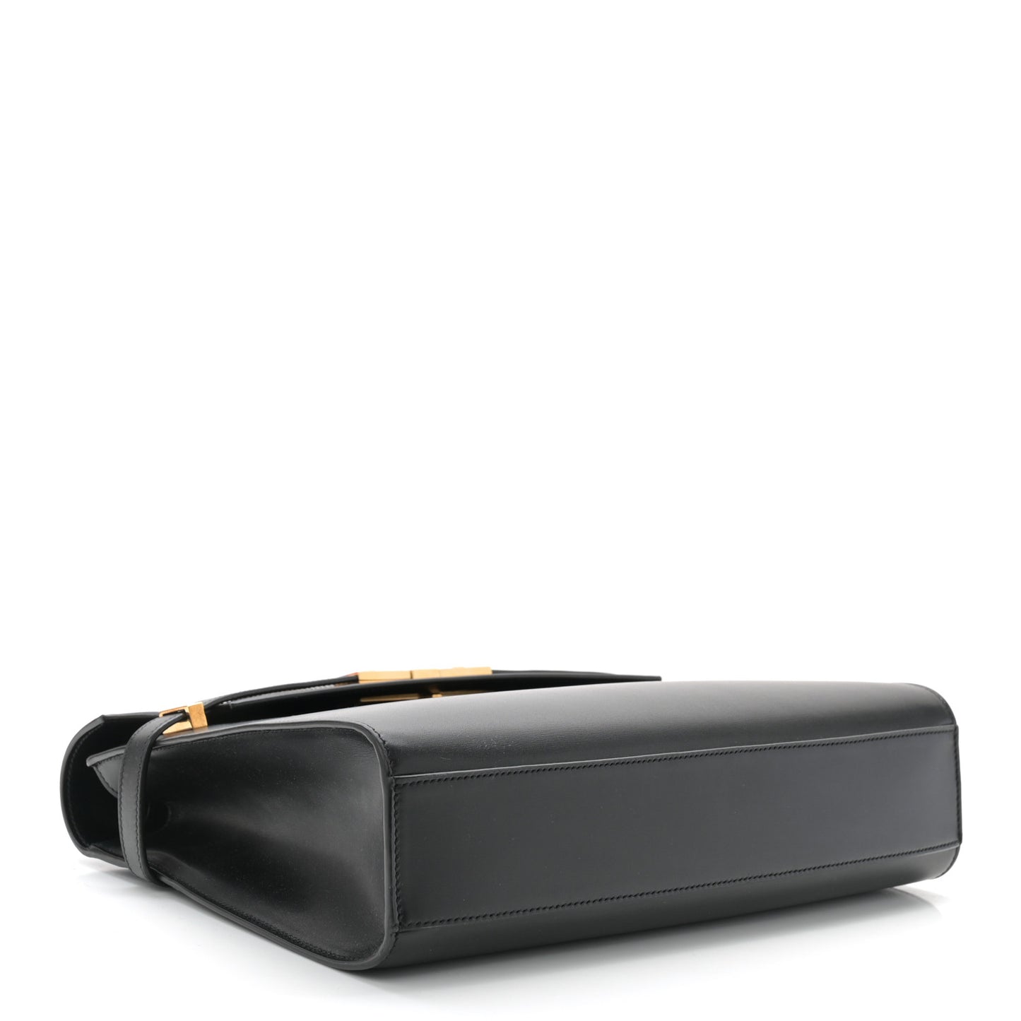 Smooth Calfskin Manhattan Shoulder Bag Black