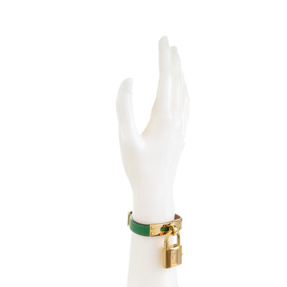 Hermes Stainless Steel Courchevel 20mm Kelly Cadena Quartz Watch Vert Clair 2 of 9