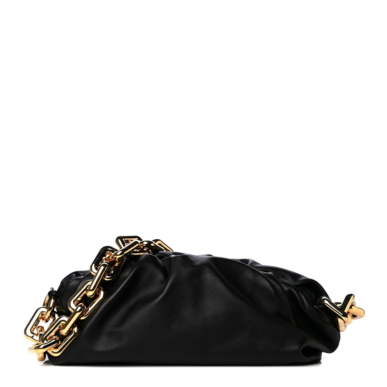 Bottega Veneta Calfskin The Pouch Chain Black 1 of 4