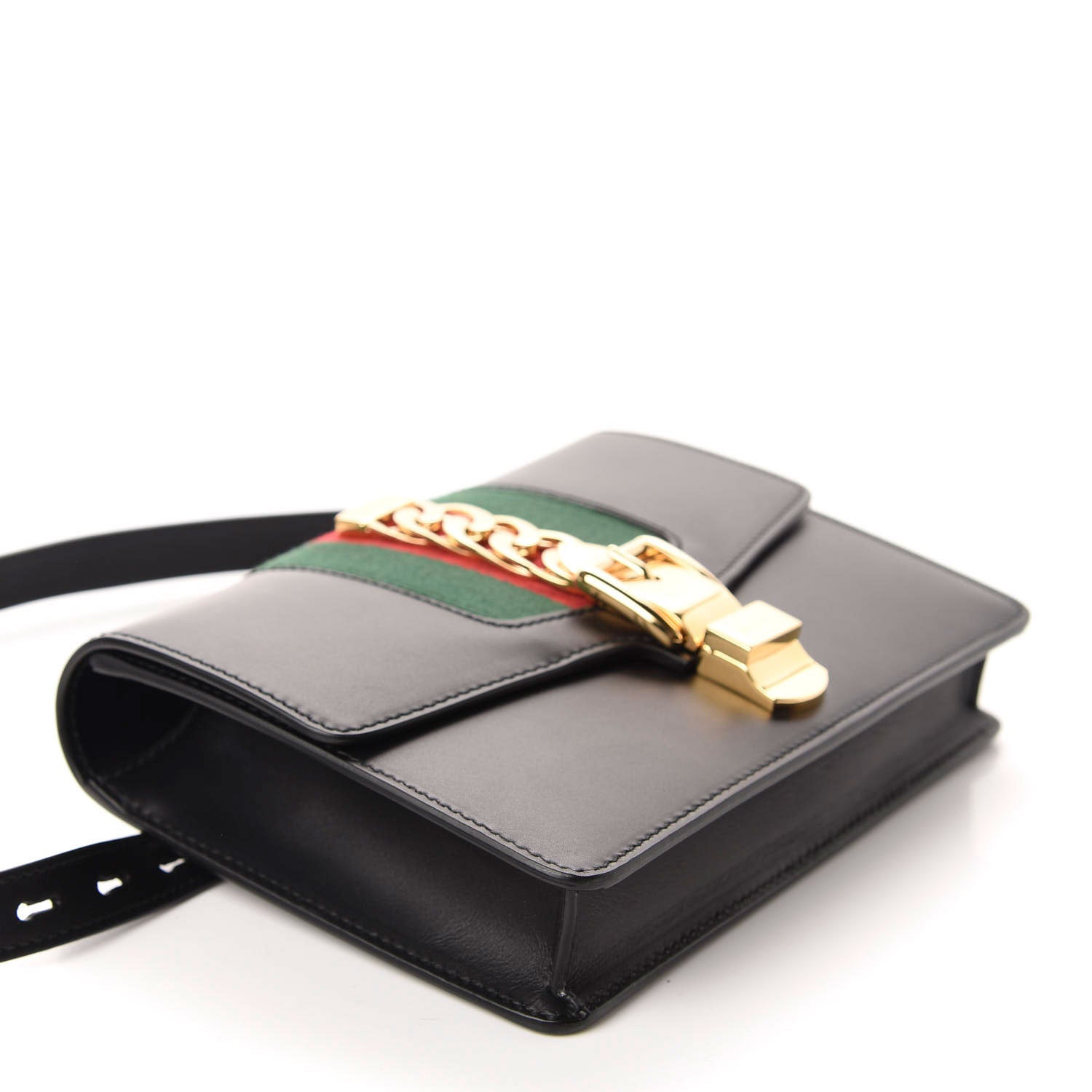 Gucci Calfskin Sylvie Belt Bag Black 4 of 10