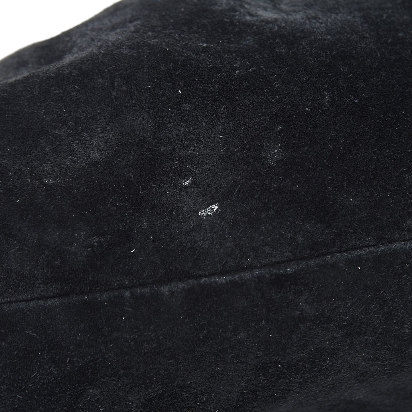 Suede Large Chef Shoulder Bag Black