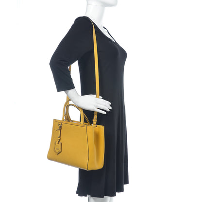 Fendi Vitello Elite Petite 2Jours Tote Mustard 2 of 10