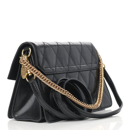 Givenchy Goatskin Quilted Small GV3 Shoulder Bag Black 3 of 12