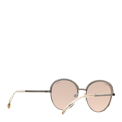 Chanel Chain Pantos Sunglasses 4242 Silver Brown 3 of 8