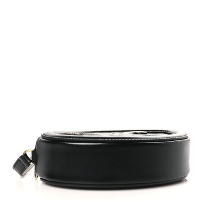 Celine Smooth Calfskin Cuir Small Triomphe Oval Crossbody Purse Black 4 of 8