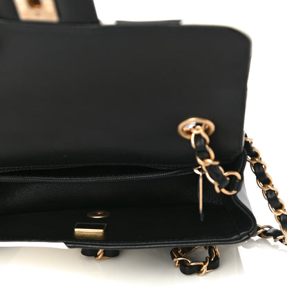 Chanel Lambskin Geometric Patchwork Mini Flap Black White 5 of 11