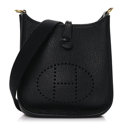 Hermes Taurillon Clemence Evelyne TPM Black 1 of 9