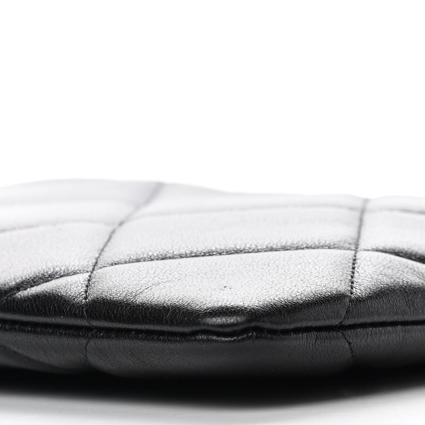 Goatskin Quilted Chanel 19 Pouch Black