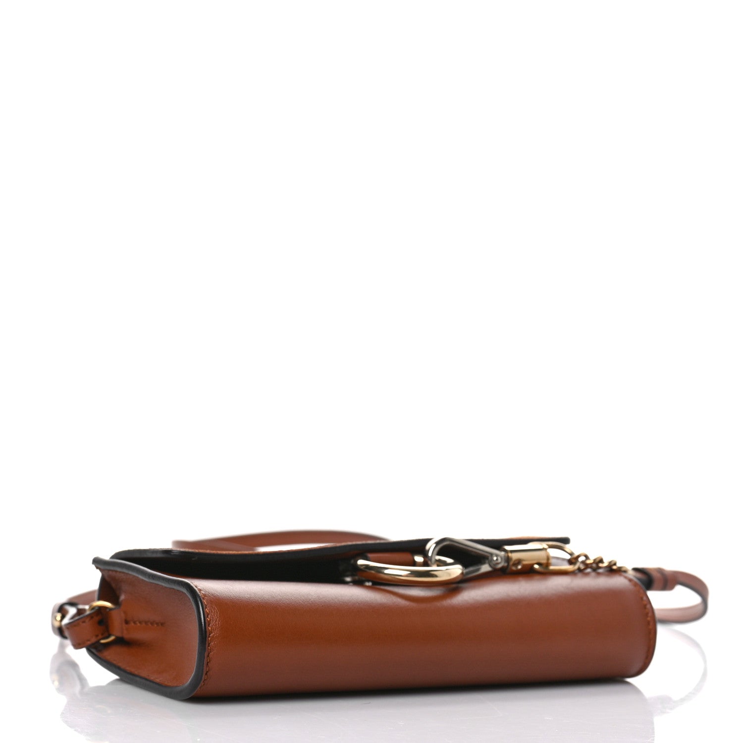 Chloe Suede Calfskin Mini Faye Shoulder Bag Tobacco 3 of 10