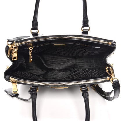 Prada Saffiano Small Galleria Double Zip Tote Black 6 of 15