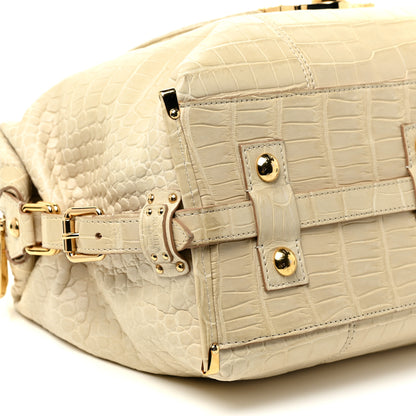 Louis Vuitton Crocodile Sac Louis Beige 4 of 21